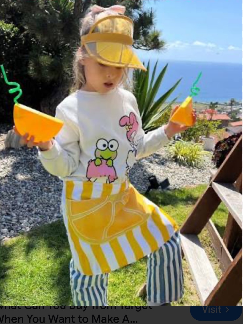 Lemonade Kids Yellow Visor & Apron Set